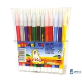Marcadores escolar de 12 colores punta fina