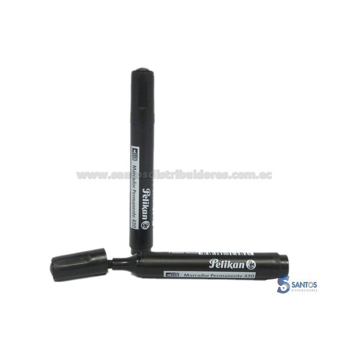 Marcador permanente negro punta gruesa 420