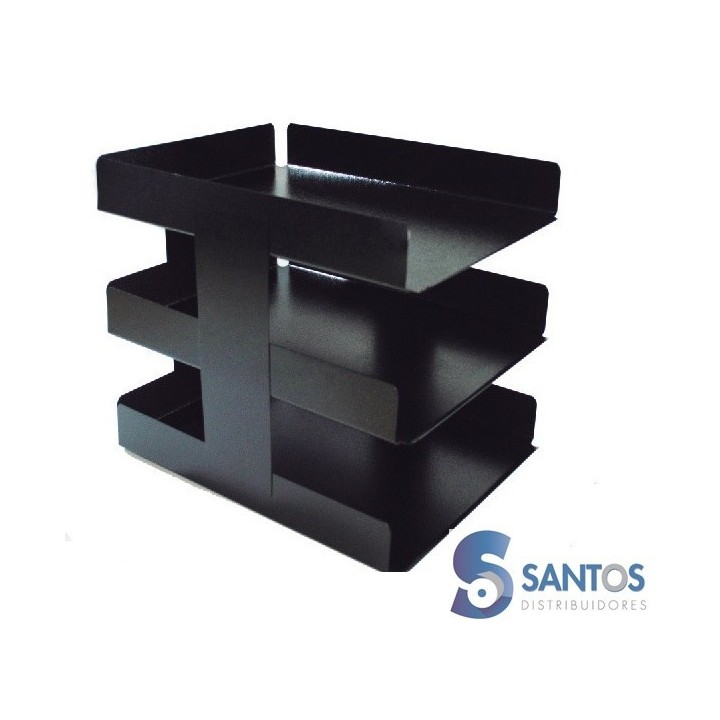 Papelera metálica 3 servicios