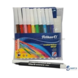Marcadores escolar de 12 colores punta fina