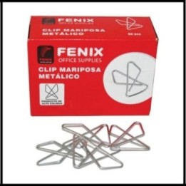 Clips mariposa caja de 50 unidades