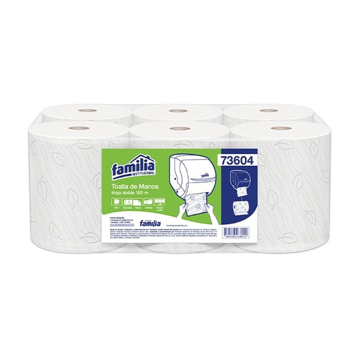 TOALLA MANOS ROLLO CONT BL HD X180M