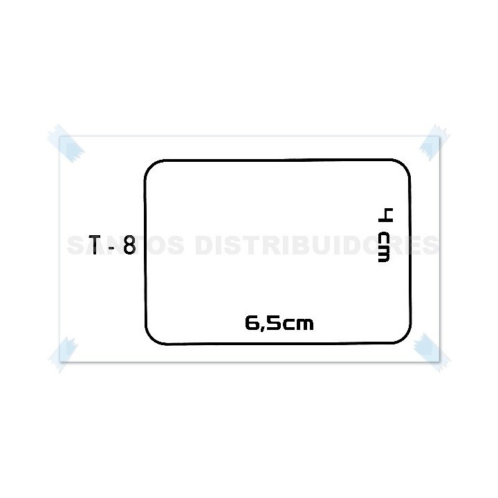 Etiquetas adhesivas T-8 6,5 x 4 cm