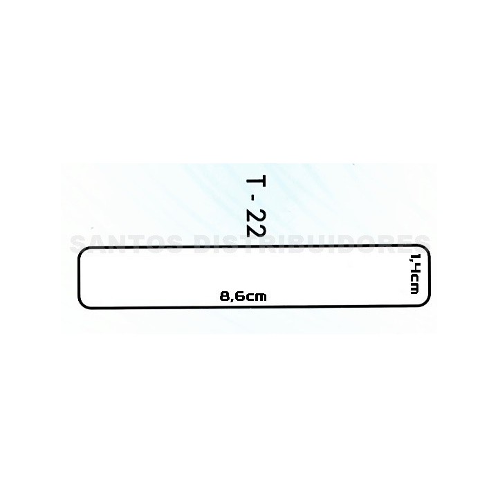 Etiquetas adhesivas T-22 8,6 x 1,4 cm