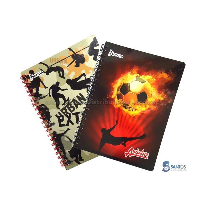Cuaderno espiral universitario cuadros 100 hojas