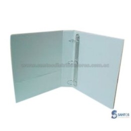 Carpeta plástica tres anillos tamaño oficio lomo 8  en d encapsulada