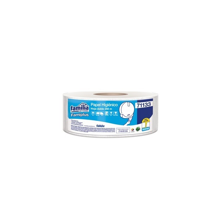 PAPEL HIGIENICO JUMBO BLANCO HD X250MT FAMILIA UNID