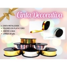 Cinta Metalizada Decorativa