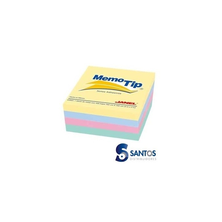 Memotip Cubo Pastelx4  3x3  "