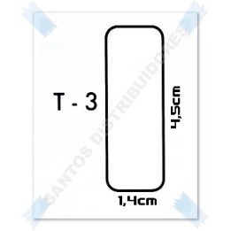 Etiquetas adhesivas T-3  4,5 x 1,4 cm