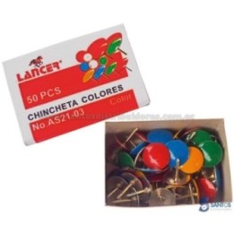 Tachuelas de colores caja 50 unidades